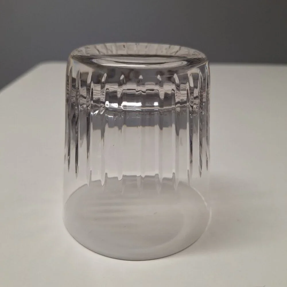 Crystal Maastricht Holland Rock Glass Short 3.5 Inch‎ Clear Vertical Lines